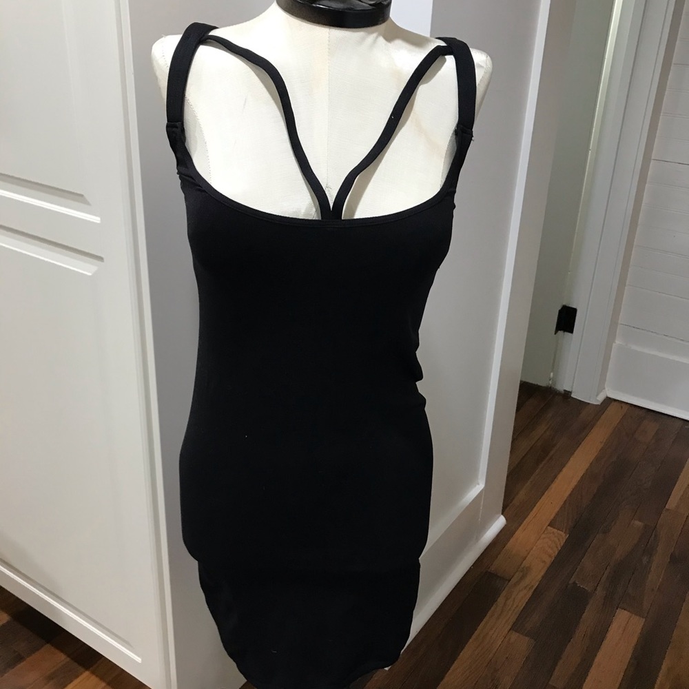 Free People Black Knit Slip M/L